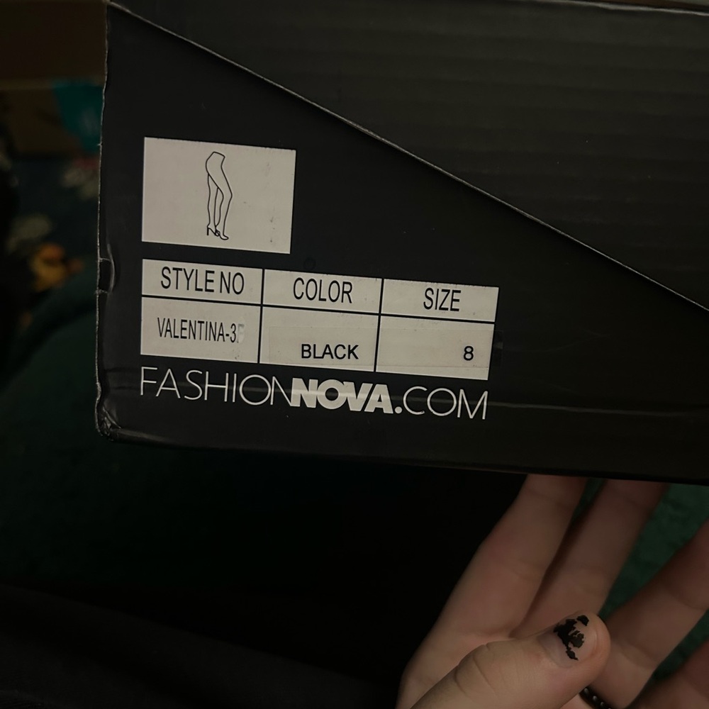 Fashion Nova Black Legging Heels